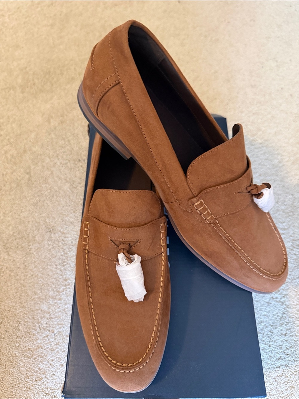 H&M Men's Brown Suede Tassel Loafers - Picture 3 of 5